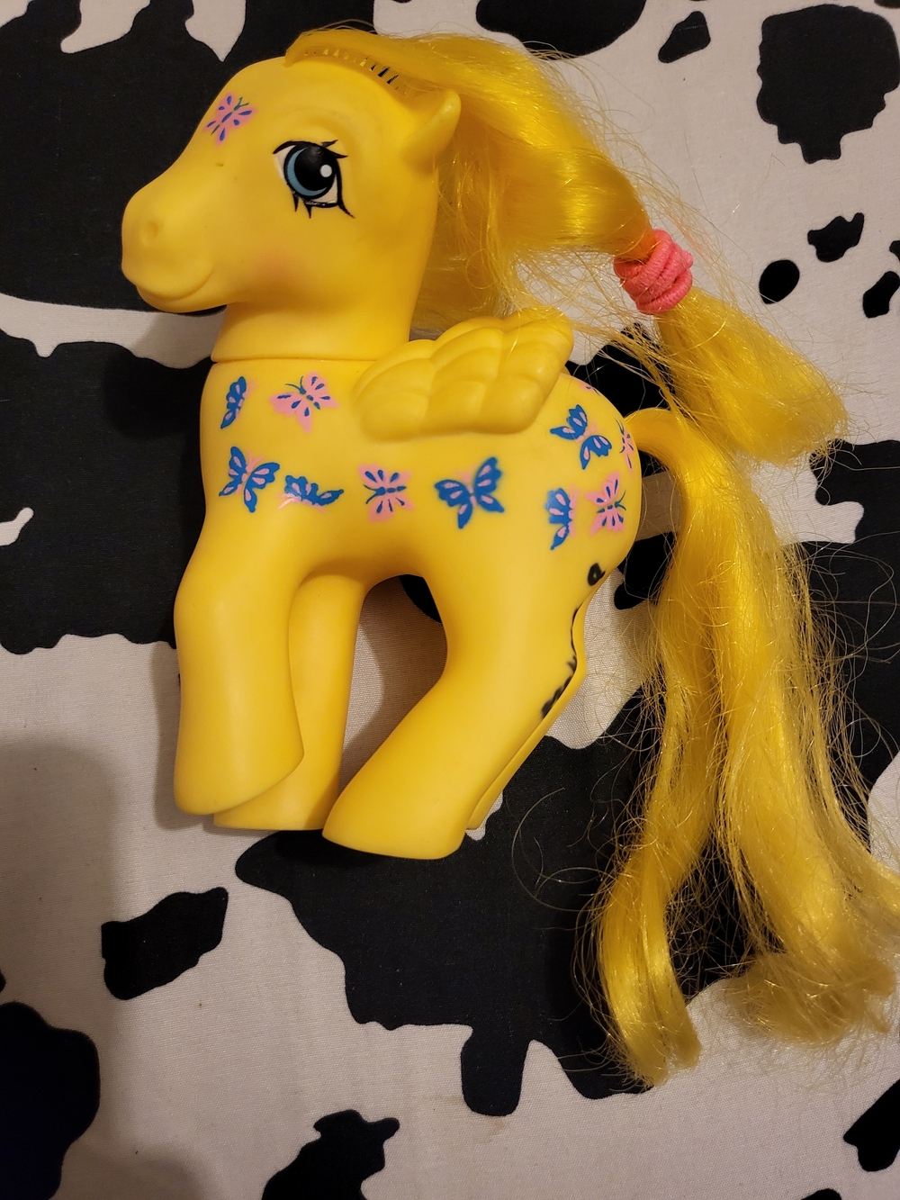 My Little Pony G1 Vintage Twice As Fancy Yellow Butterfly Horse